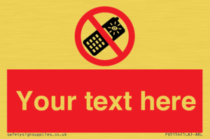 Custom No camera phones Sign